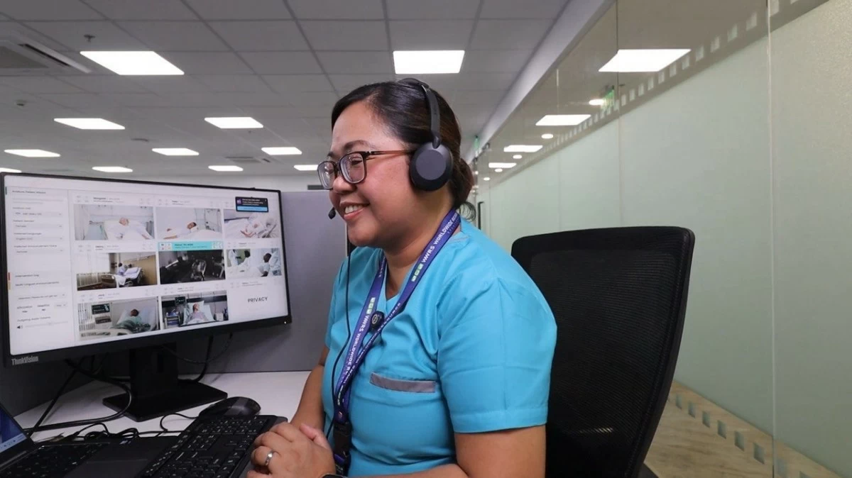 Philippine-based virtual sitters -- who are not licensed nurses but have at least two years of healthcare experience -- monitor up to 15 patients at a time through high-resolution video feeds.