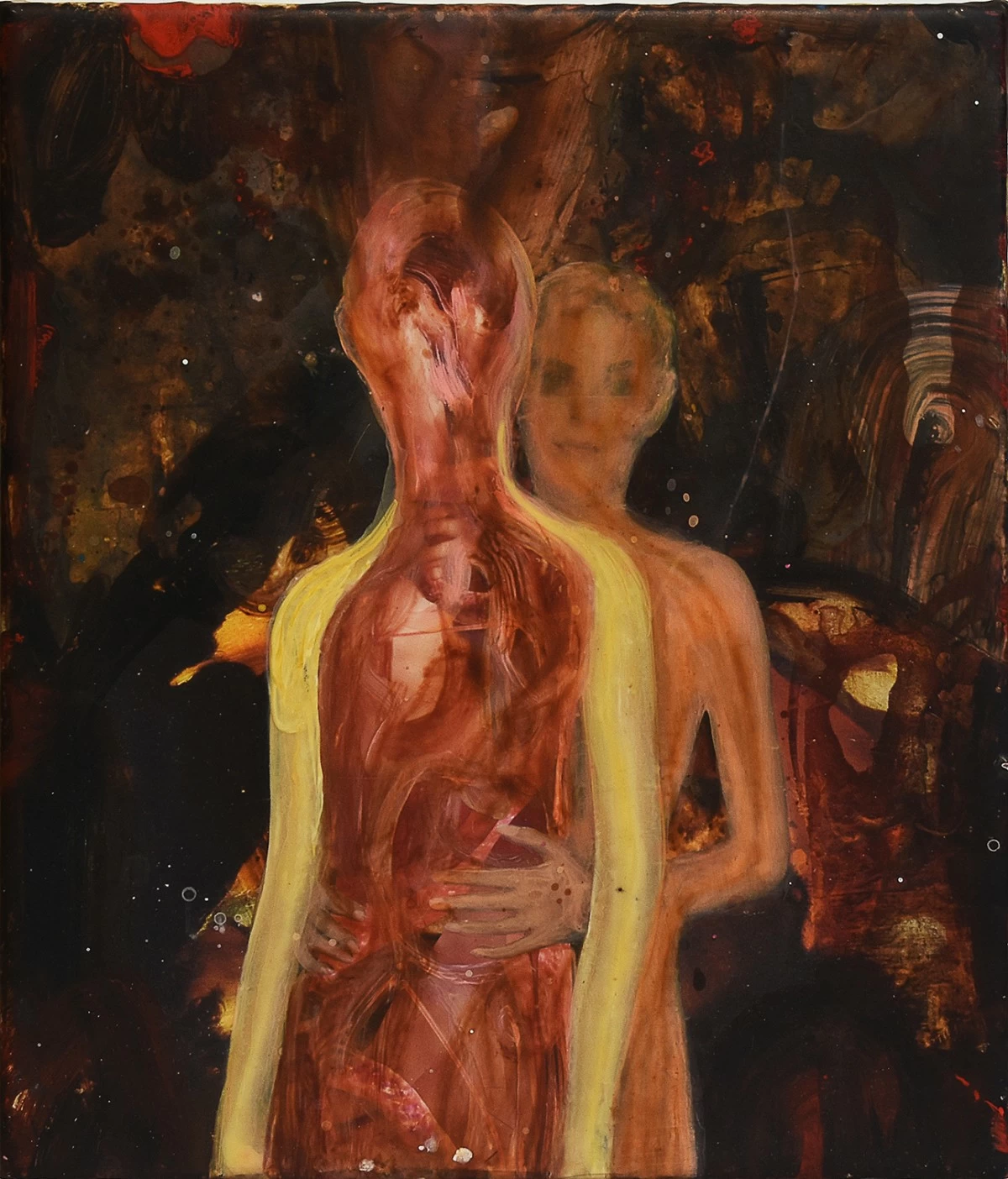 'SOUL PAINTING SEVEN,' 14x12 inches, acrylic, collage, and polyurethane on canvas, 2025 - Copy