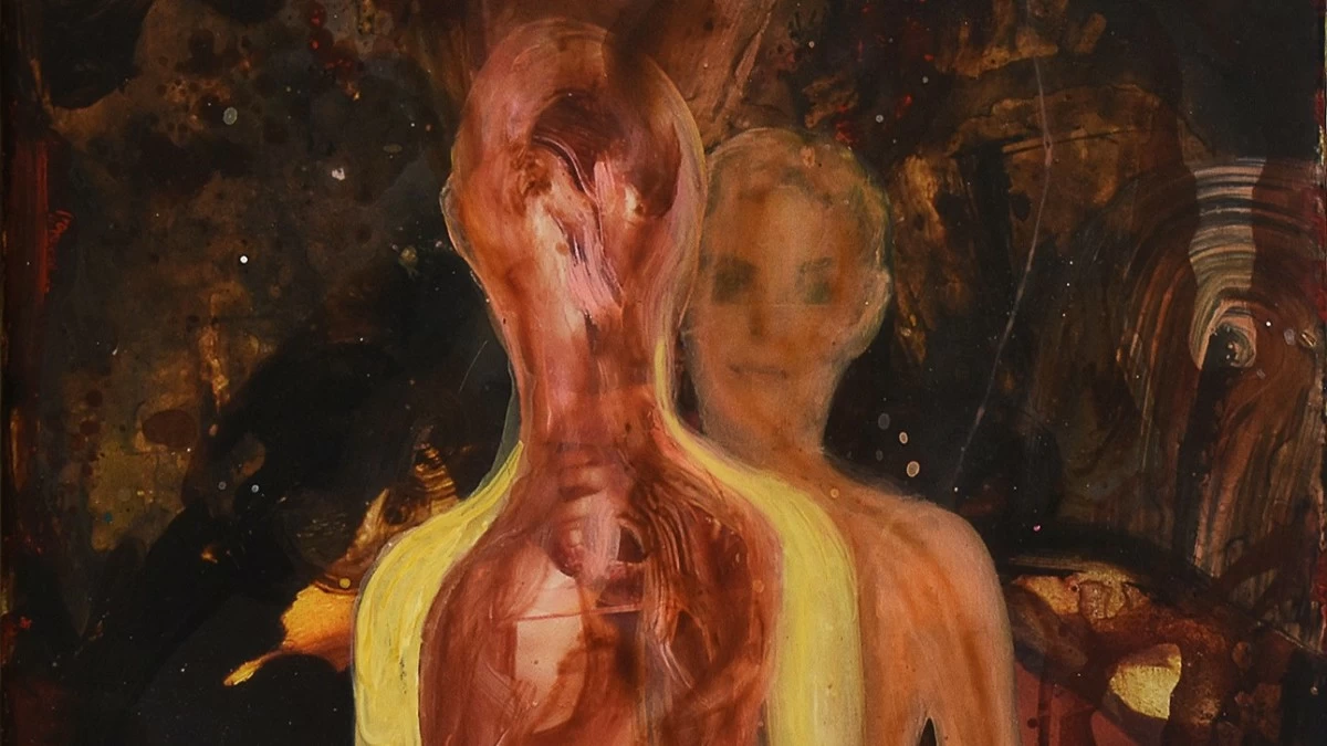 'SOUL PAINTING SEVEN,' 14x12 inches, acrylic, collage, and polyurethane on canvas, 2025 - Copy