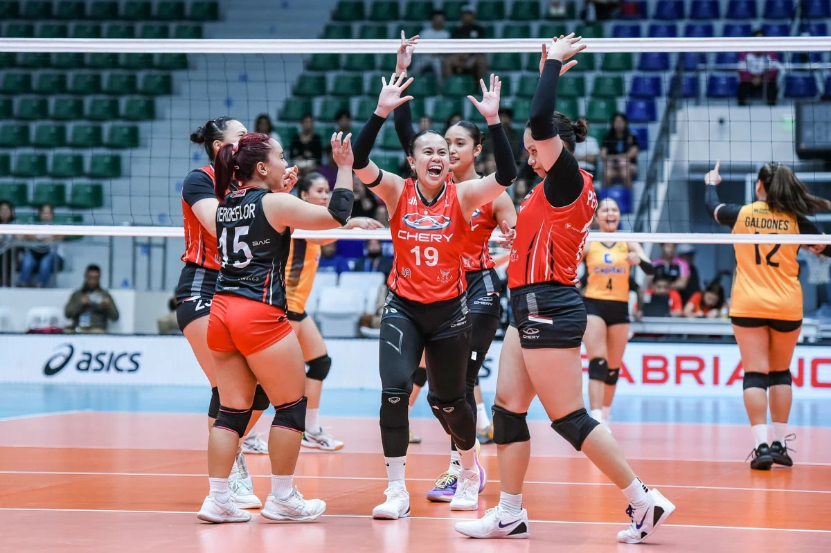 Chery Tiggo scores its first win in the PVL On Tour. (PVL Images)