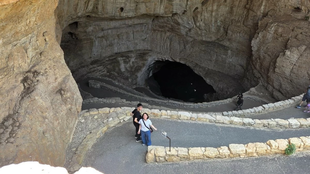INTO THE DARK Natural entrance to Carlsbad Caverns