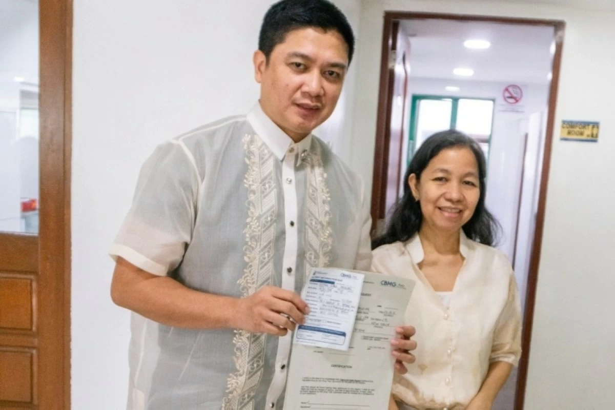 Pateros Mayor Gerald German during the drug testing on July 7 (Photo from the Pateros municipal government) 
