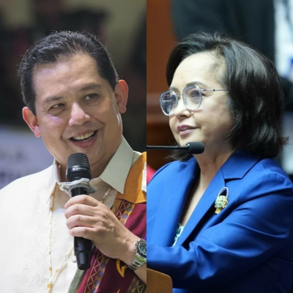 Leyte 1st district Rep. Martin Romualdez (left), Pampanga 2nd district Rep. Gloria Macapagal-Arroyo (PPAB)