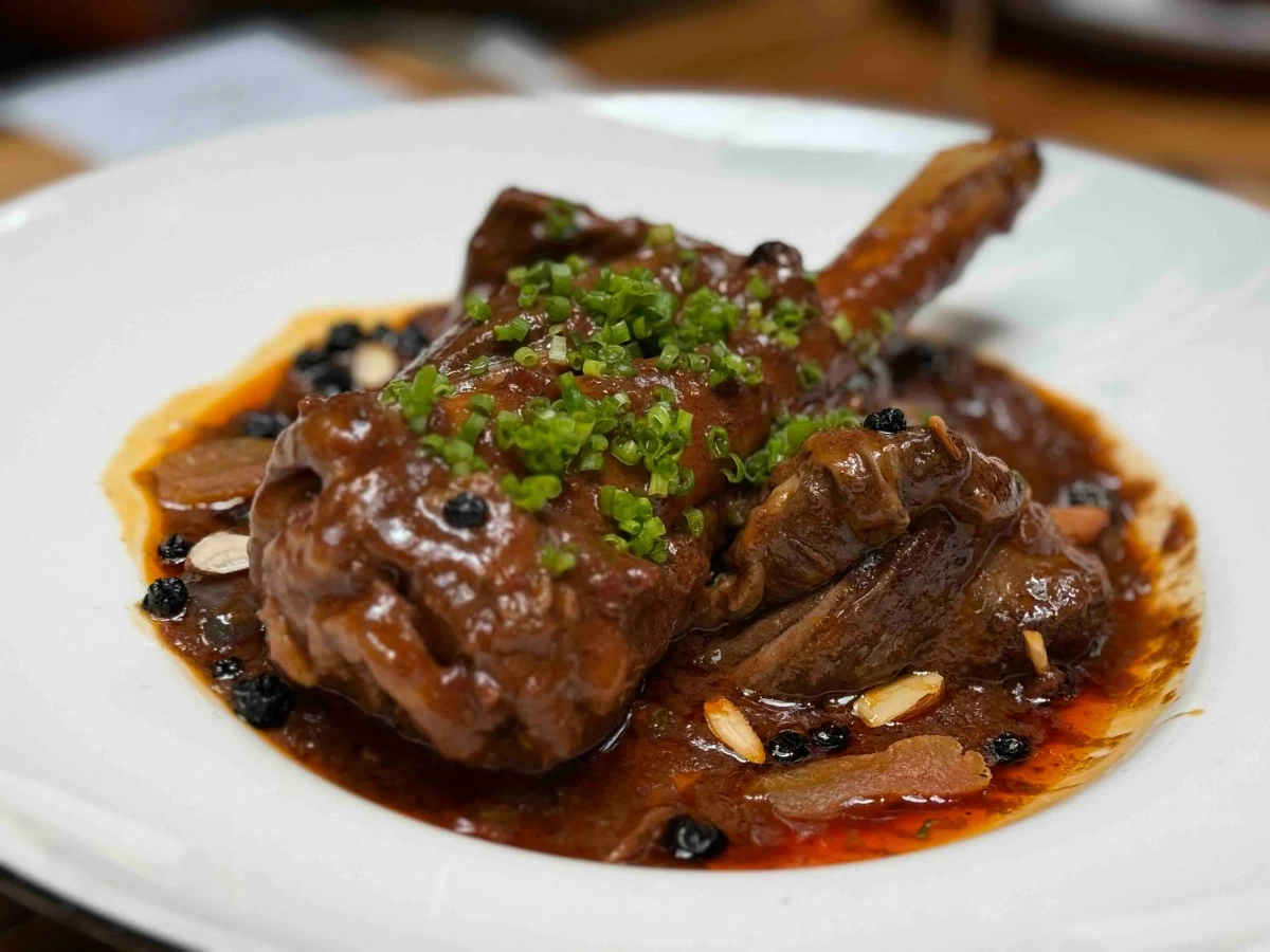 SWEET STEW The kaldereta tagine was sweetened with dried blueberries instead of the usual figs and apricots.
