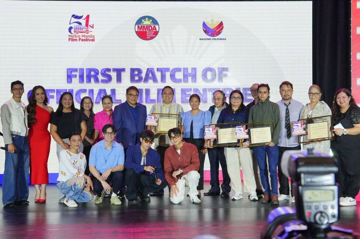The first four official entries for the 2025 Metro Manila Film Festival are announced during a special show at the Glorietta Activity Center in Makati City on July 8.