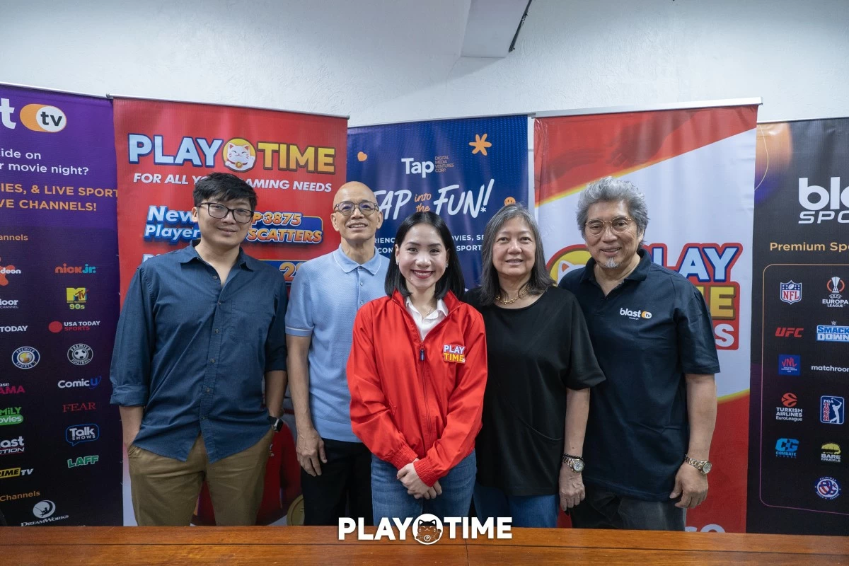 Photo shows (L-R): Gonzalo de Guia, Tap DMV Chief Technology Officer, Peter Chan Liong, Tap DMV Chief Operating Officer, Krizia Cortez, PlayTime Director of Public Relations, Celinda de Guia, Tap DMV President and Chief Executive Officer, Renen de Guia, Tap DMV Chairman