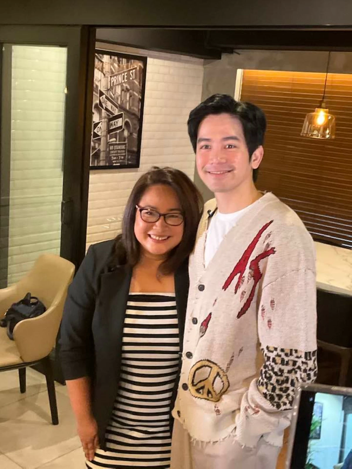 Director Mae Cruz-Alviar and Joshua Garcia 