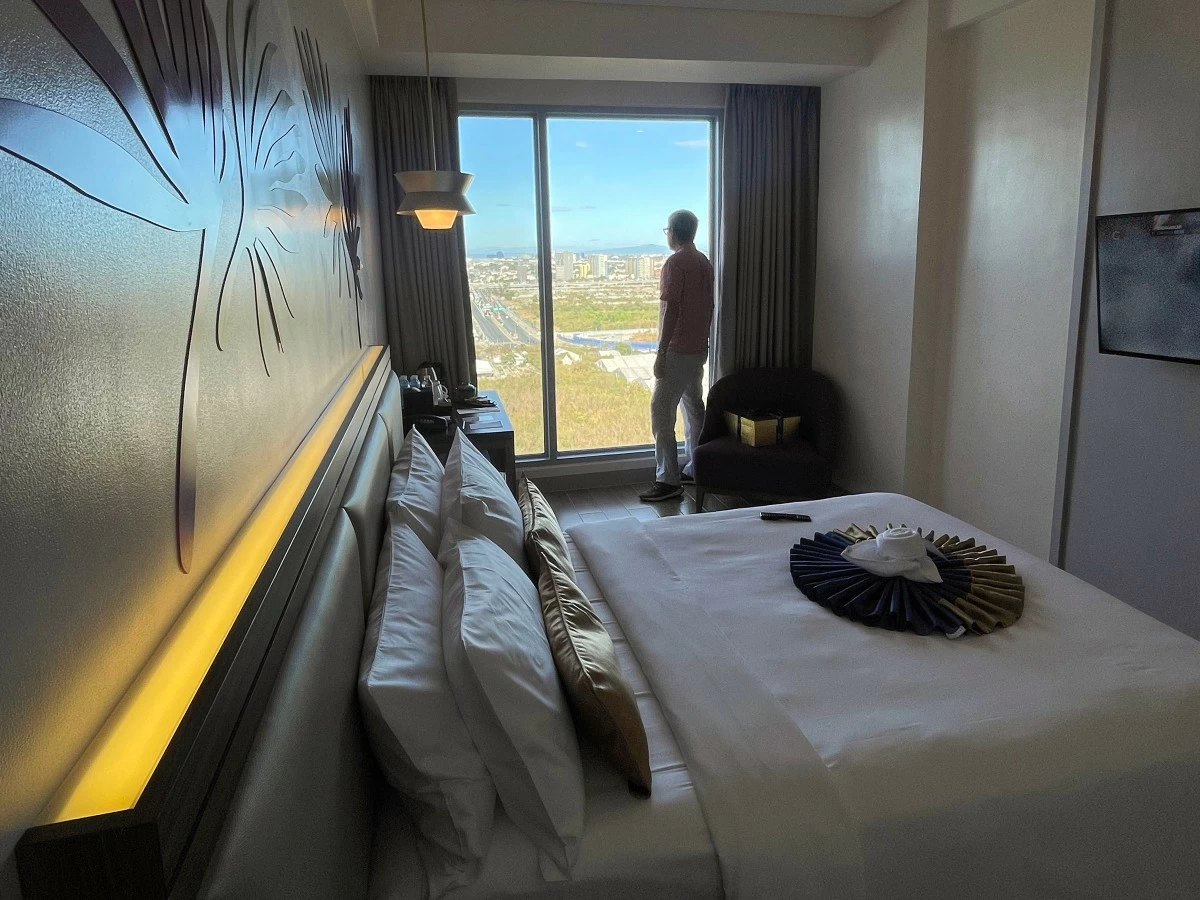 NEW STYLE The author feeling right at home at Kingsford Hotel