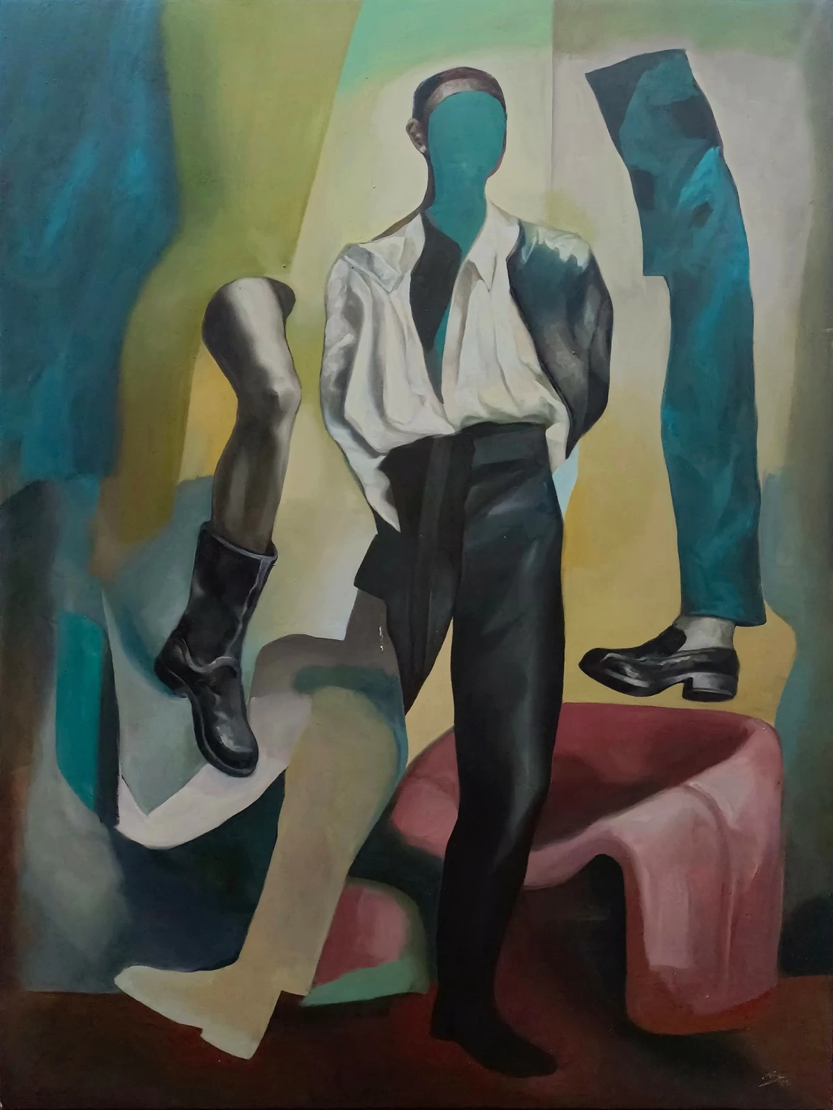 'PHANTOM LIMB,' oil on canvas, 64x56 inches, 2025