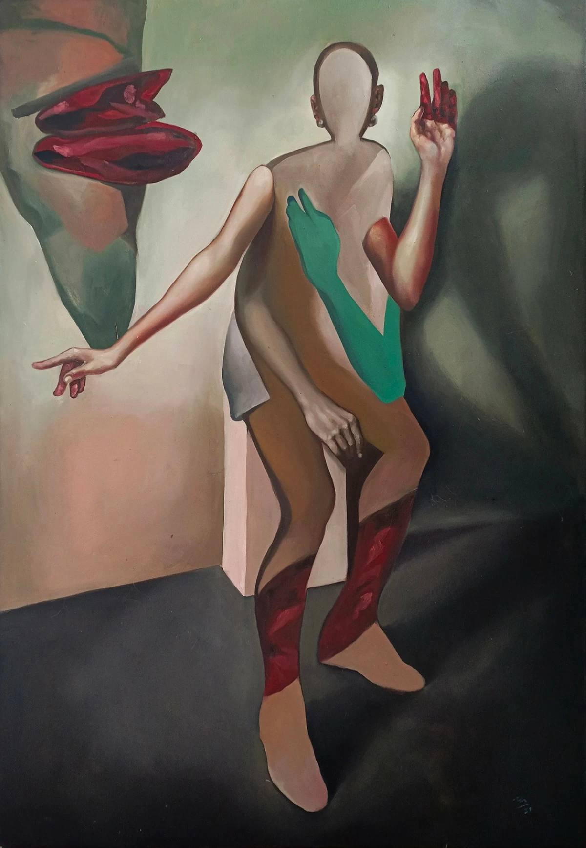 'DUNCE CHALLENGE,' oil on canvas, 44x60 inches, 2025