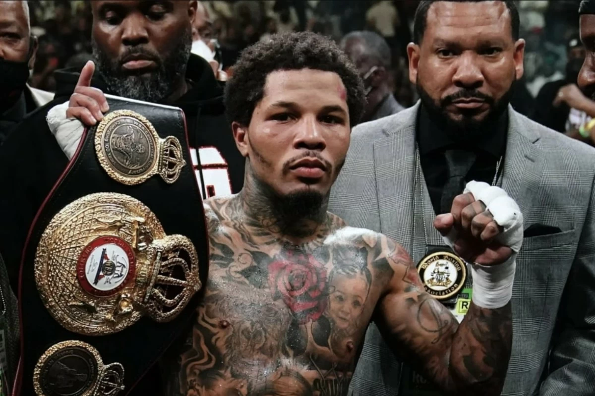 Gervonta Davis poses after a WBA lightweight championship boxing bout against Rolando Romero, May 29, 2022, in New York. (AP Photo/Frank Franklin II, File)
