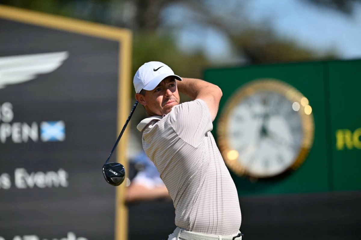 Northern Ireland's Rory McIlroy on day three of the Scottish Open 2025 at The Renaissance Club, North Berwick, Scotland, Saturday July 12, 2025. (Malcolm Mackenzie/PA via AP)