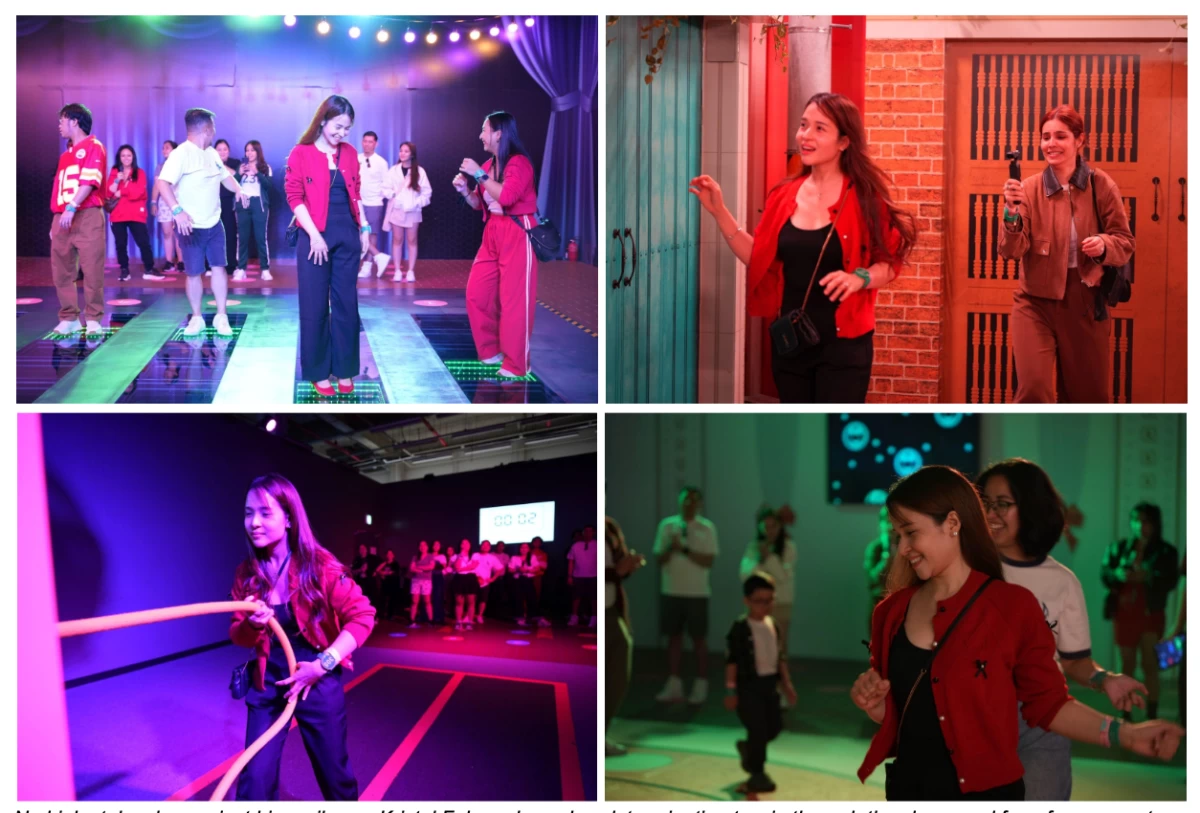 No high stakes here – just big smiles as Kristel Fulgar shows her determination to win through the chaos and fun of memory steps, treasure hunt, tug-of-war, and other games
