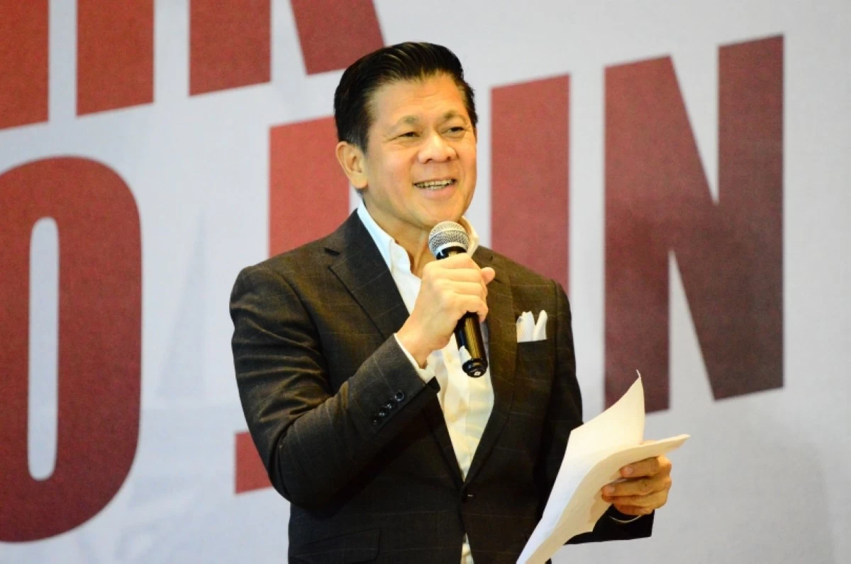 Century Pacific Food Executive Vice President and the Chief Operating Officer Gregory Banzon at Korean star Park Seo Jun's press conference (Jonathan Hicap) 