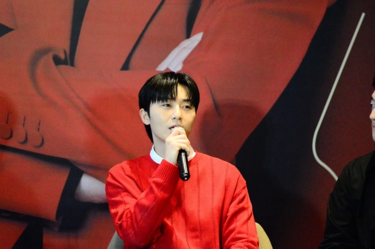 Korean star Park Seo Jun at the press conference for Century Tuna “Fit For Any Role: Park Seo Jun The Ultimate Fan Fest” on July 12 at the Marco Polo Ortigas Manila (Jonathan Hicap) 