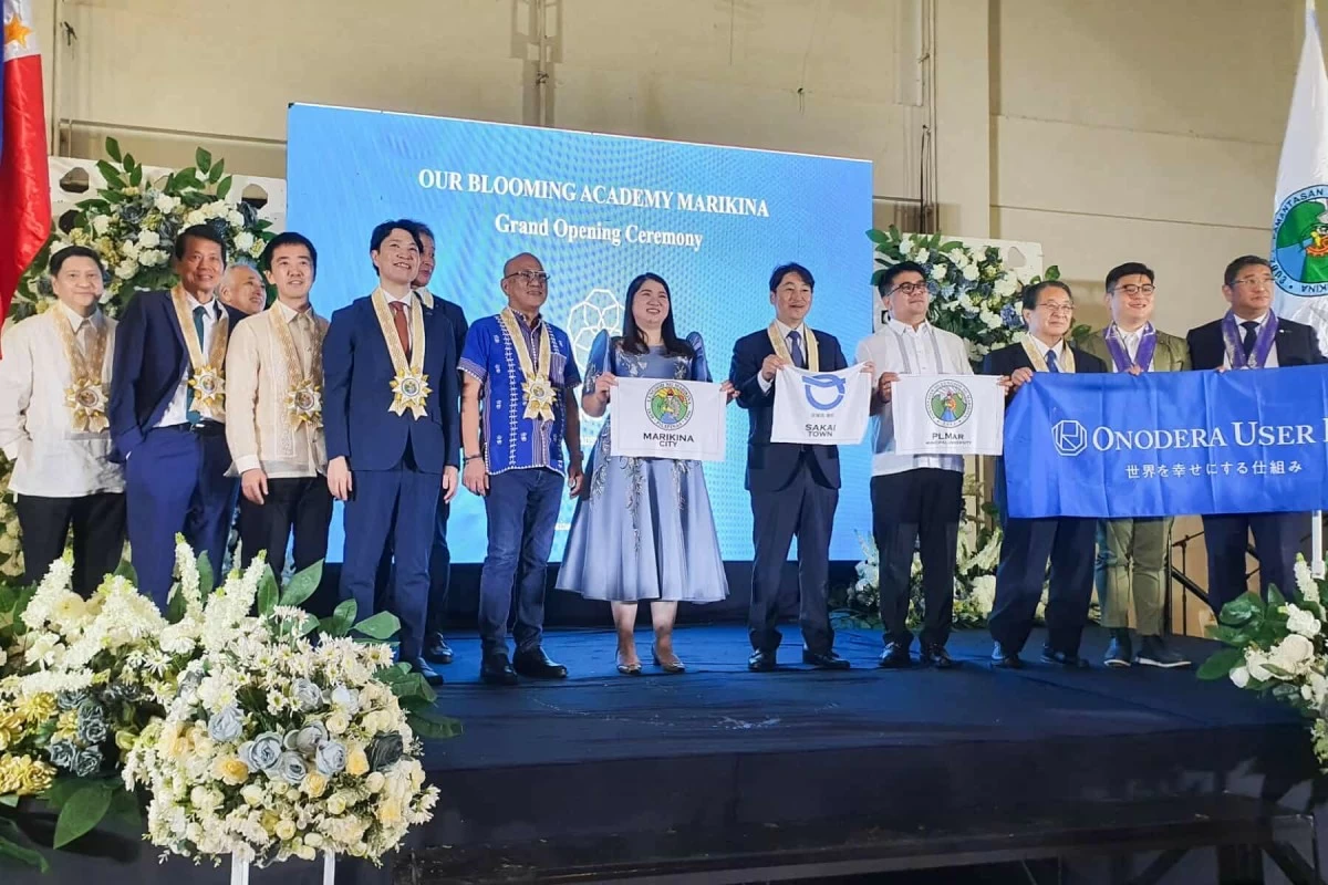 Marikina City Mayor Marjorie Ann Teodoro (right) and Sakai City, Japan Mayor Masahiro Hashimoto (left) led the official opening of the Our Blooming Academy Marikina at the Marikina Convention Center on Monday, July 14, 2025. (Photos from Marikina LGU)