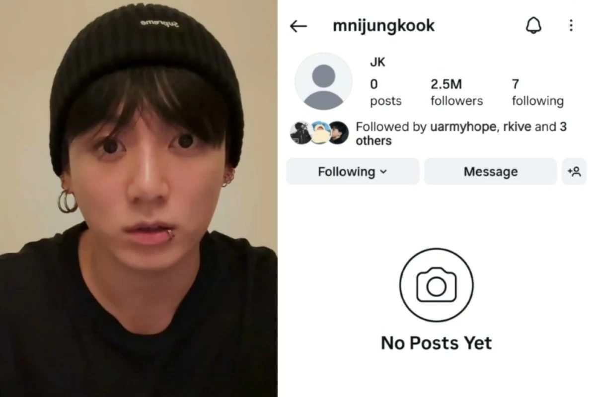BTS' Jungkook's new Instagram account created on July 15 (Screenshots from Weverse, Instagram) 