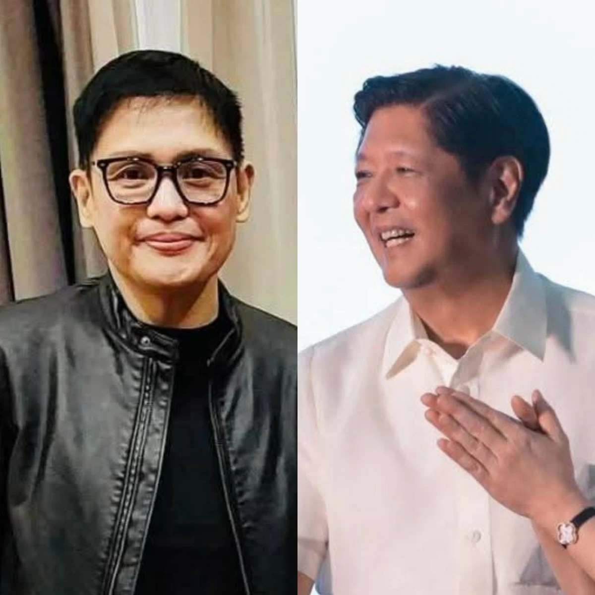 Zambales 1st district Rep. Jay Khonghun (left), President Ferdinand "Bongbong" Marcos Jr. (Facebook)