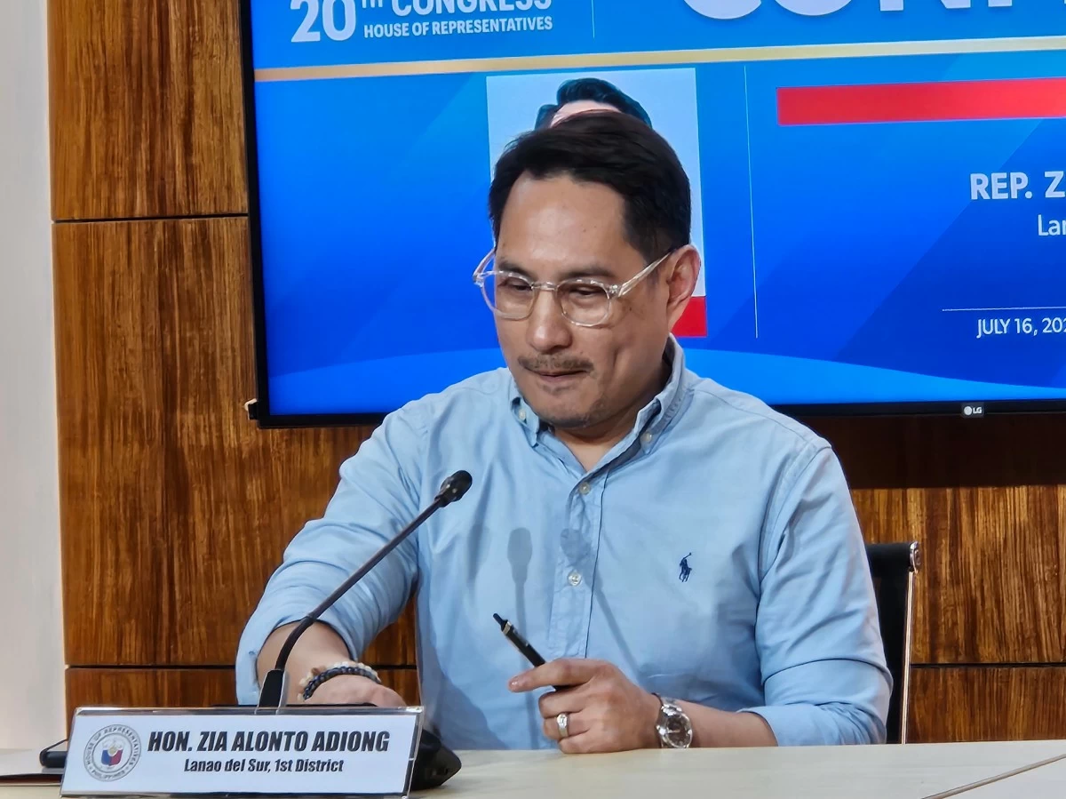 Lanao del Sur 1st district Rep. Zia Alonto Adiong (Ellson Quismorio/ MANILA BULLETIN)