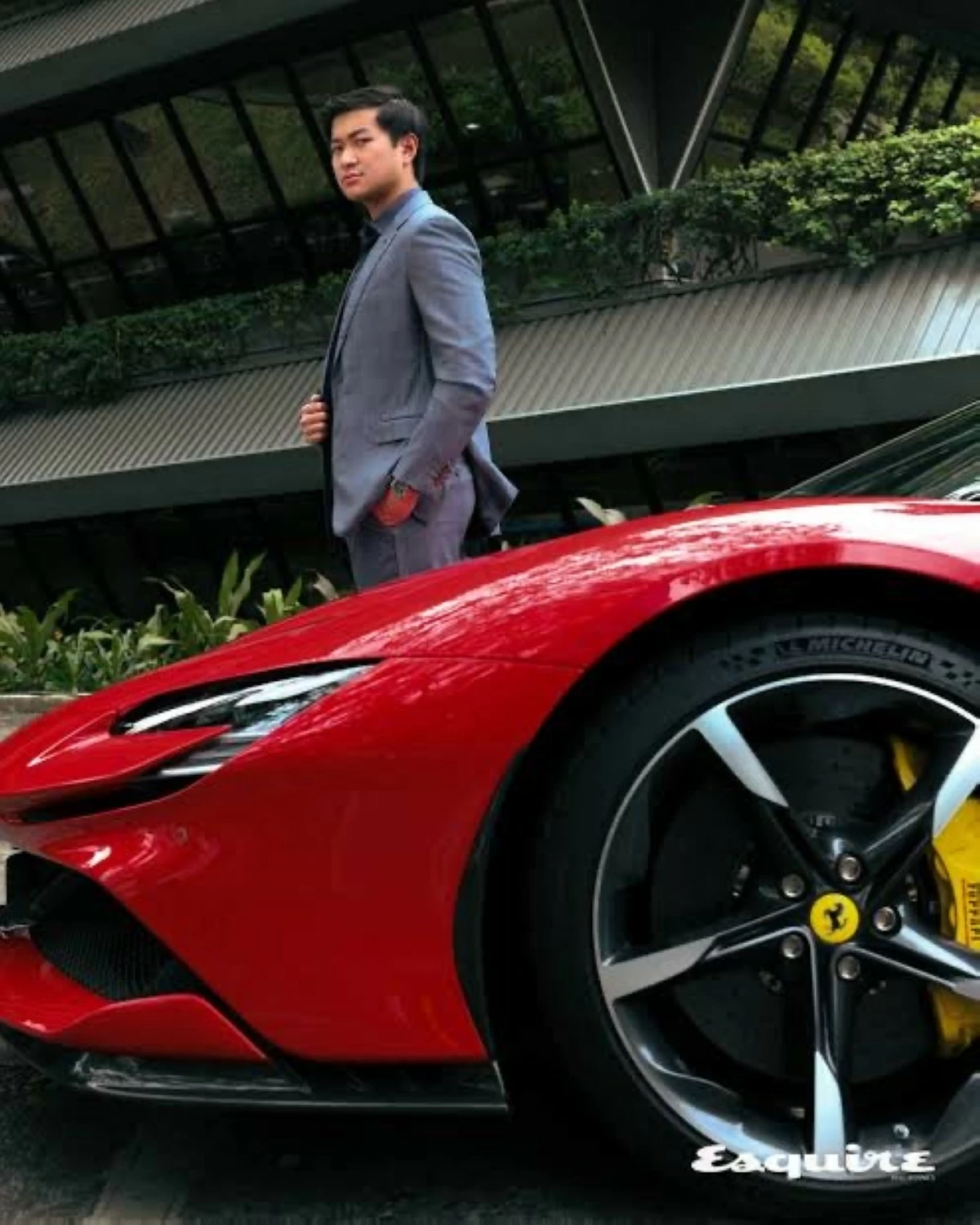 Jacob Ang, son of Ramon Ang of San Miguel Corporation, along with Ferrari, displayed their products at Oliver's.