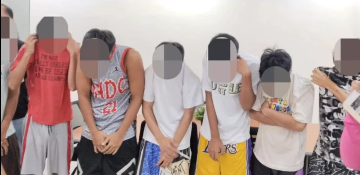 The minors involved in the street riot. (Photo courtesy of Police-Big Brother)