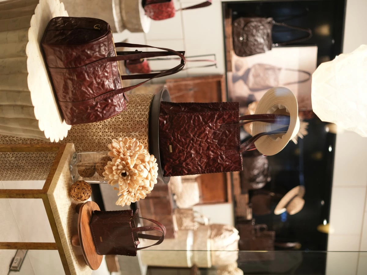 Artisan collection pieces in burgundy