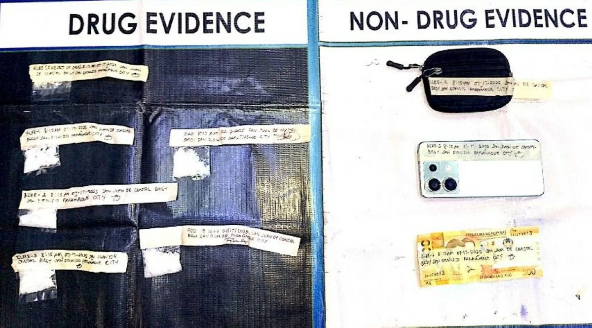 The recovered pieces of evidence (Photo from Paranaque City Police)