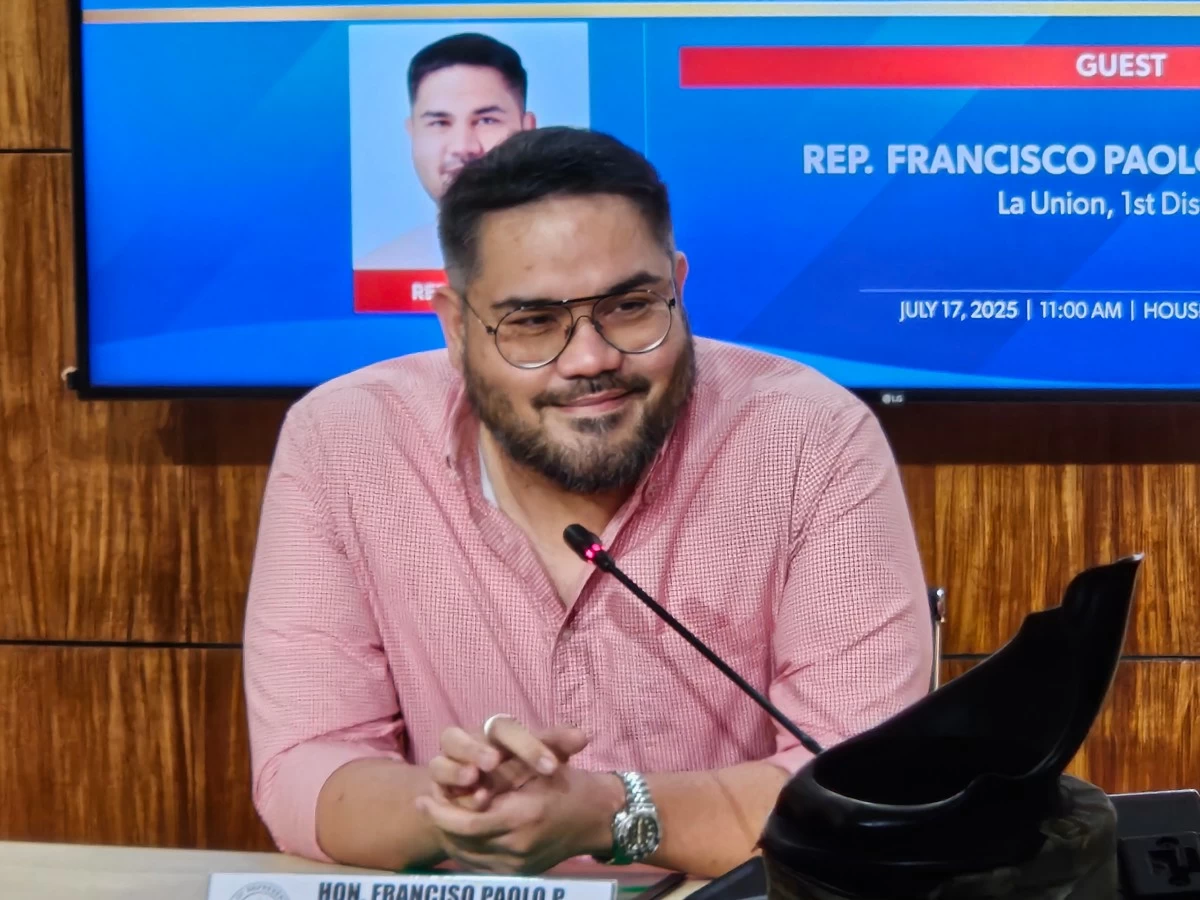 La Union 1st district Rep. Paolo Ortega (Ellson Quismorio/ MANILA BULLETIN)