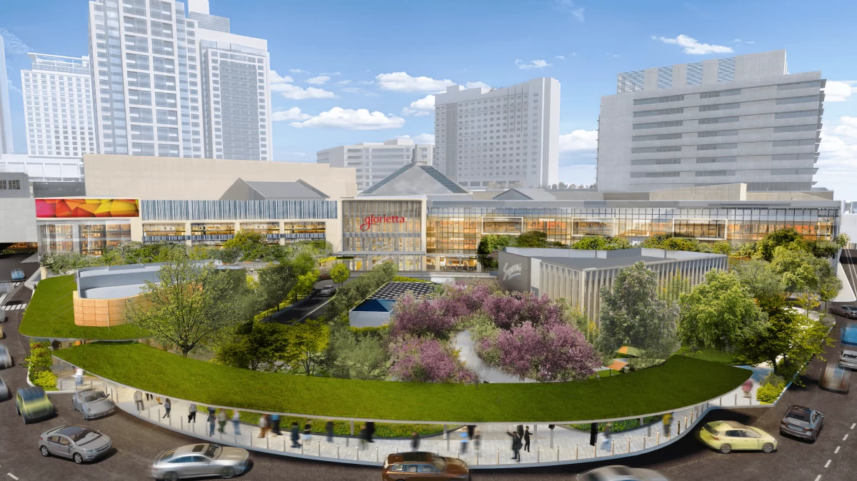 The reimagined Glorietta facade