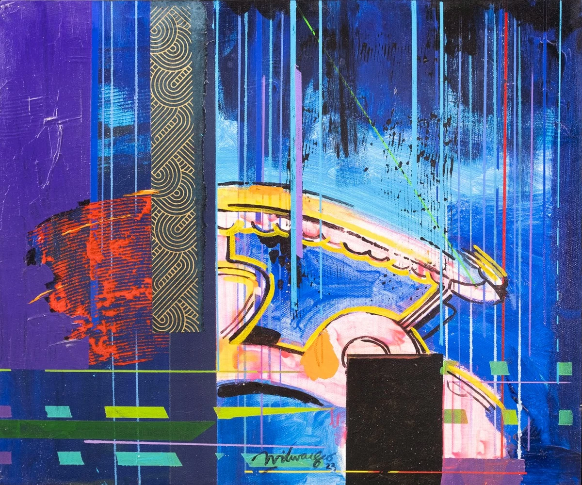 'JEEPNEY UNICUS No.12,' acrylic, oil on canvas, 20x24 inches, 2025