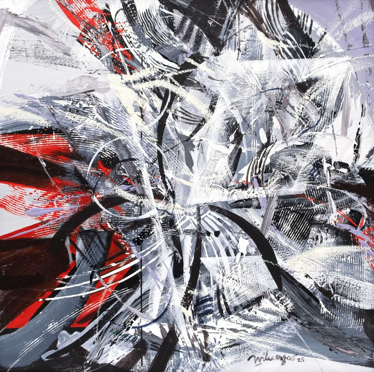 'BELLAVIA No.22,' oil on canvas, 24x24 inches, 2025