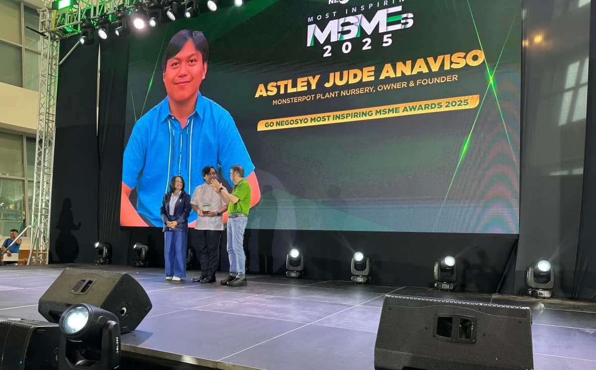 Joey Concepcion and undersecretary Blesila Lantayona with Monster Pot owner and founder Astley Anaviso