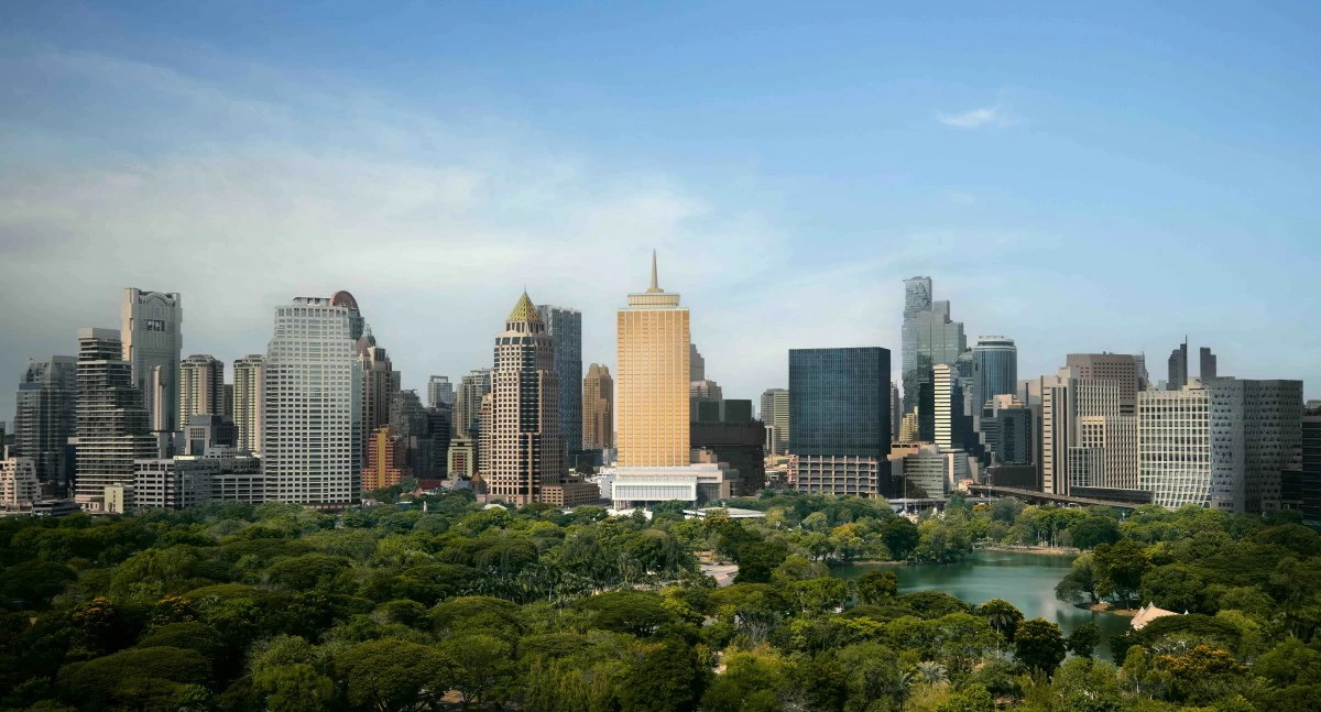 Aerial exterior of Dusit Thani Bangkok