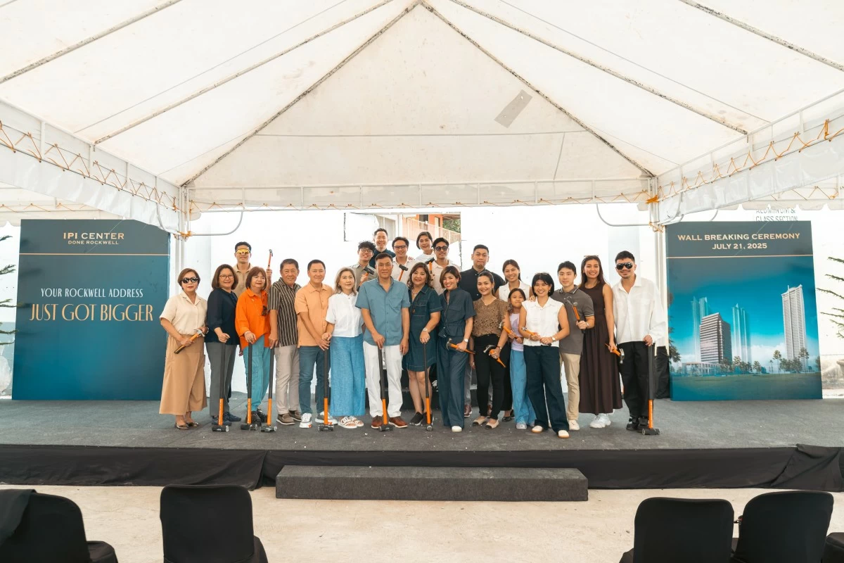 The Wong and Castillo families of International Pharmaceuticals, Inc. were present to celebrate this milestone in their ongoing partnership with Rockwell Land at the IPI Center.