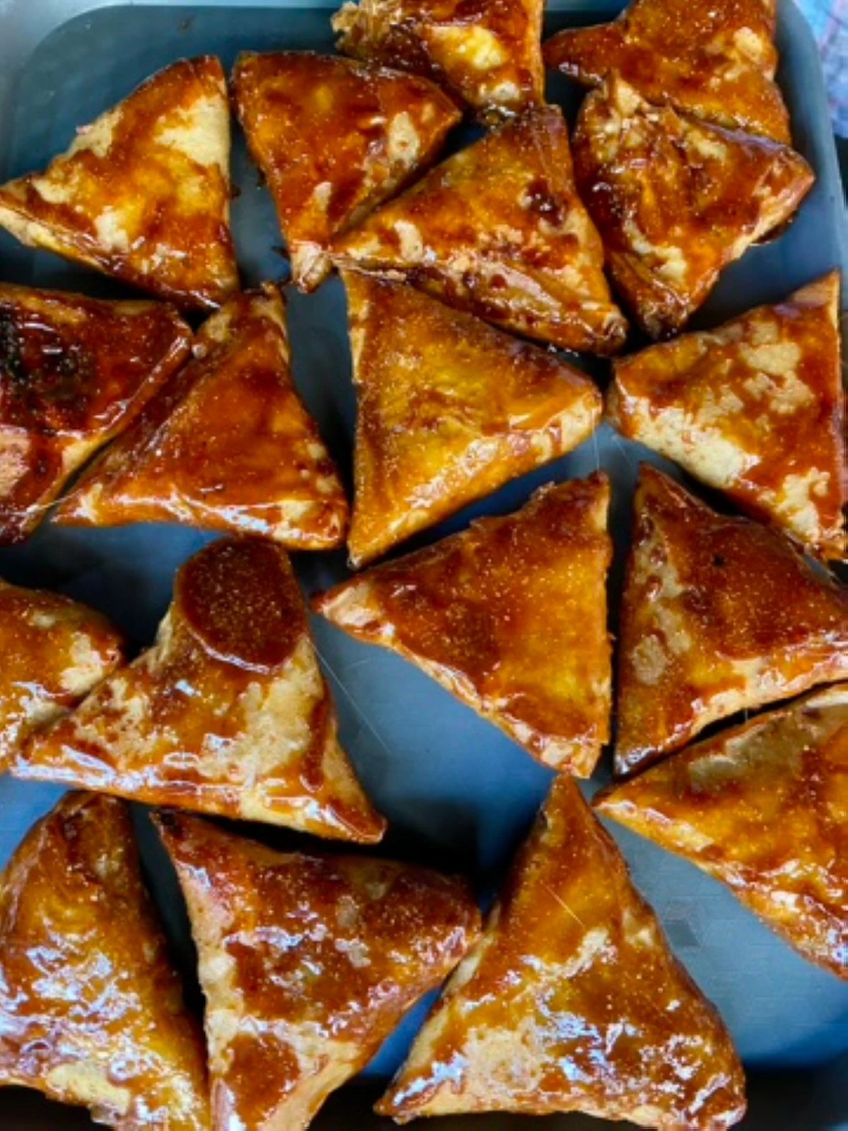 Aling Tess’ Valencia, a triangular-shaped turon with sticky rice, is a part of Laureano’s childhood.