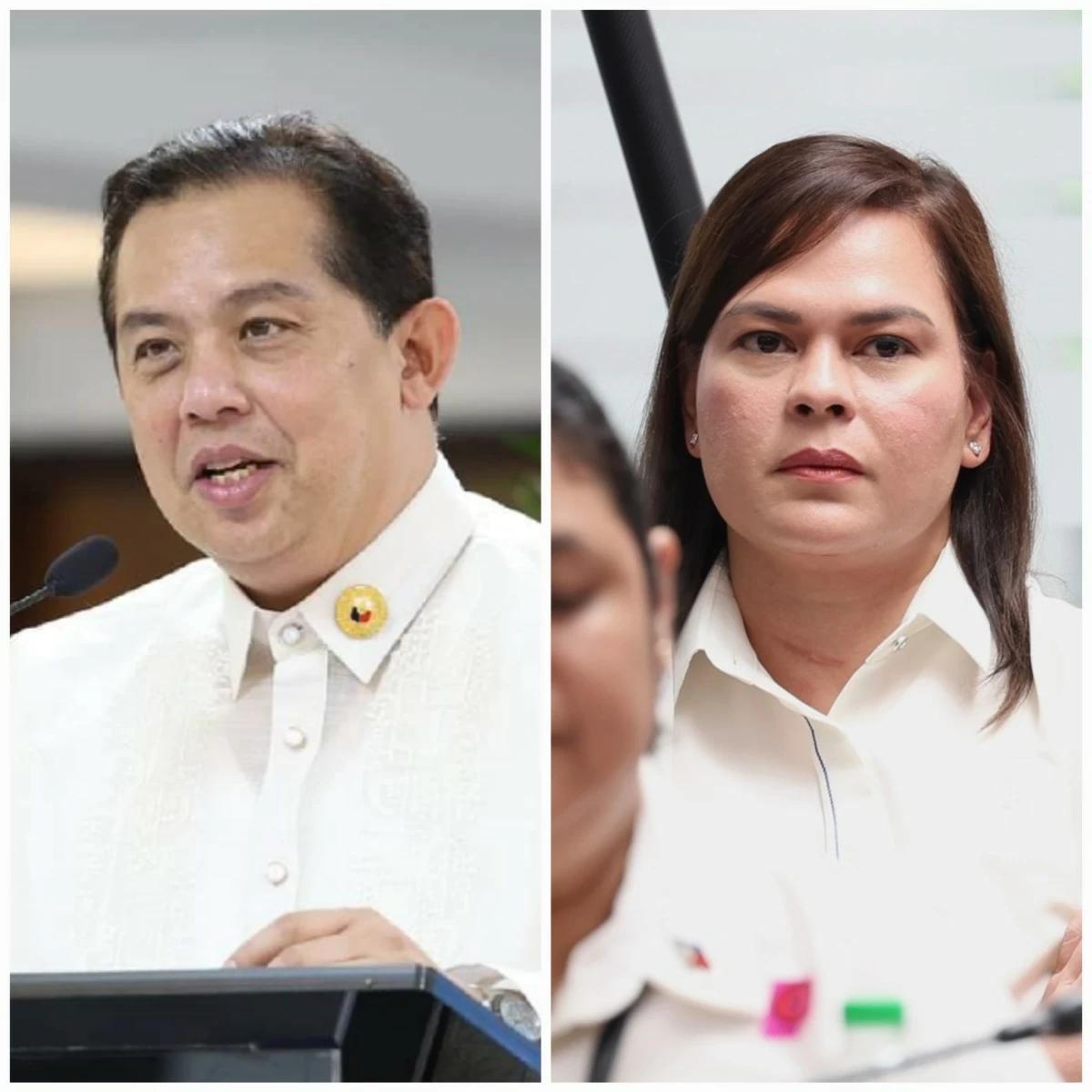 Leyte 1st district Rep. Martin Romualdez (left), Vice President Sara Duterte (PPAB)