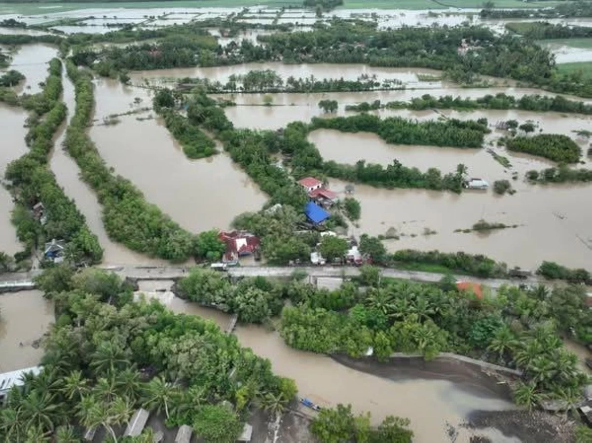 AERIAL view of Binalbagan, Negros Occidental following floods triggered by tropical cyclone ‘Crising.’ (Jernie Sta Rita Rondin FB)