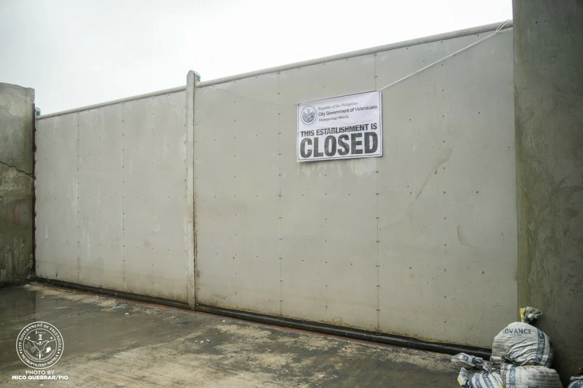 The facility in Valenzuela City is sealed off after it was found responsible for an oil spill that posed environmental and health hazards.
(Photo courtesy of Valenzuela City PIO)