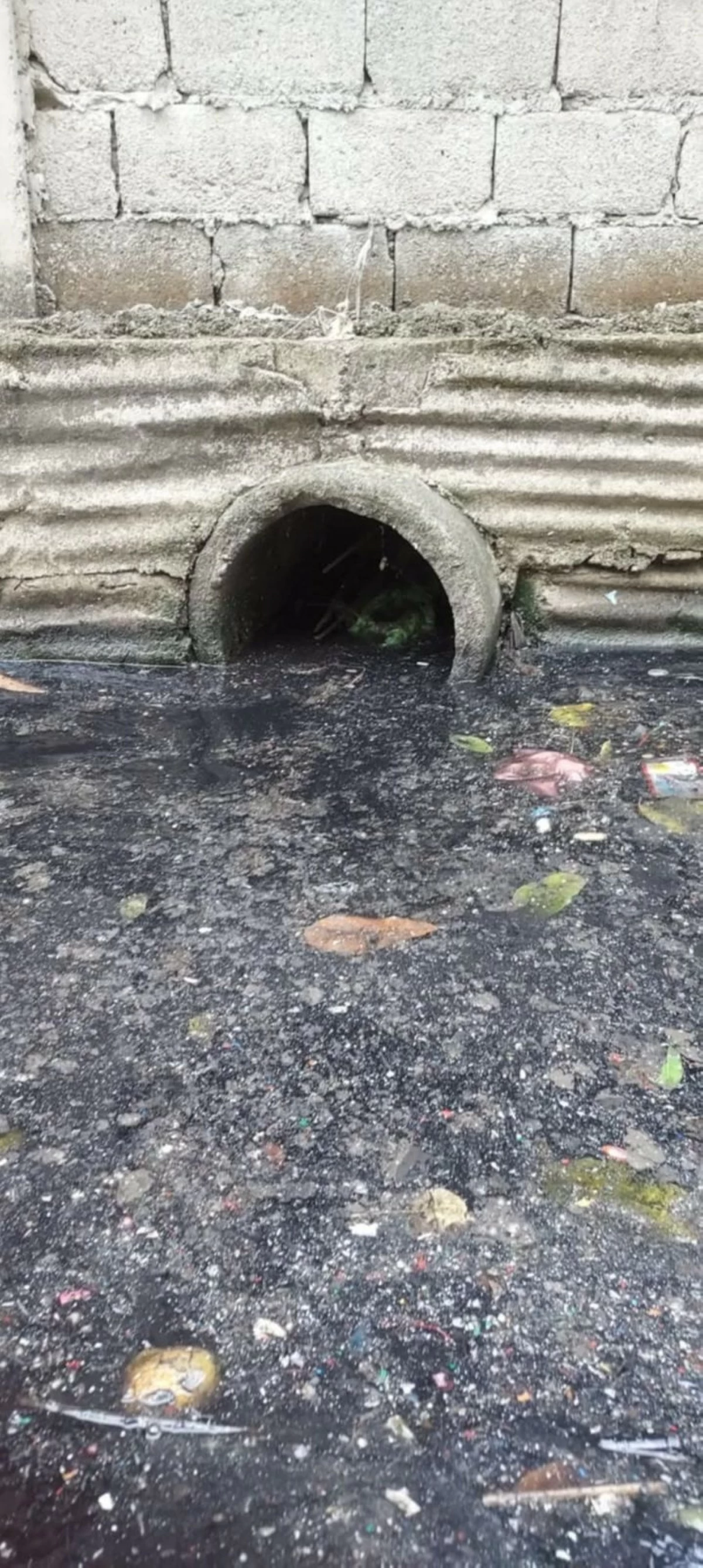 Oily waste emitting foul odor being discharged into the waterways by a facility operating without the necessary permits. (Photo from Valenzuela City PIO)