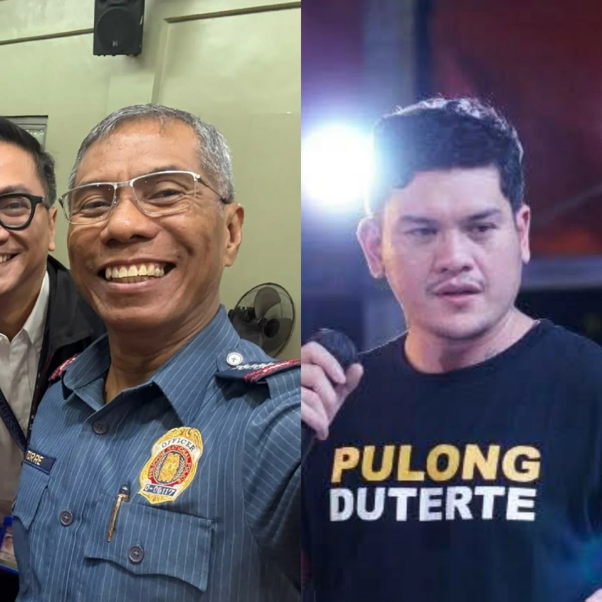 PNP Chief General Nicolas Torre III (left), Acting Davao City Mayor Sebastian "Baste" Duterte (Facebook)