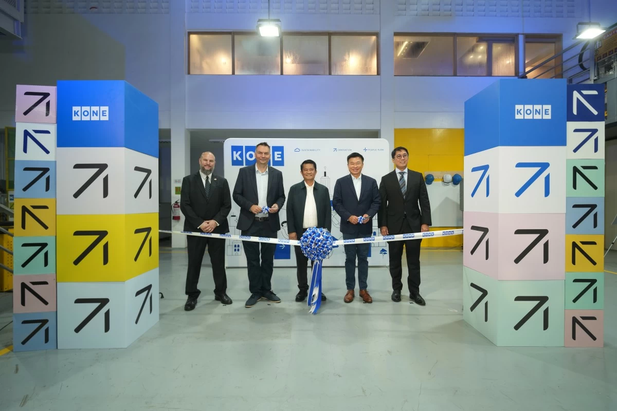 Celebrating a new chapter for urban development in the Philippines. Key leaders gathered at the launch of the KONE Academy. From left: Bo Lundqvist (Nordic Chamber of Commerce of the Philippines), Petteri Kyrklund (KONE Philippines), Engr. Armando T. Comandao (City of Mandaluyong), Edward Loy (KONE Southeast Asia), and Ar. Abelardo M. Tolentino, Jr. (Aidea Inc.).