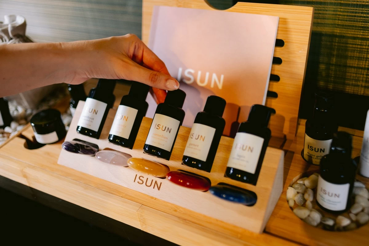ISUN gemstone-infused oils
