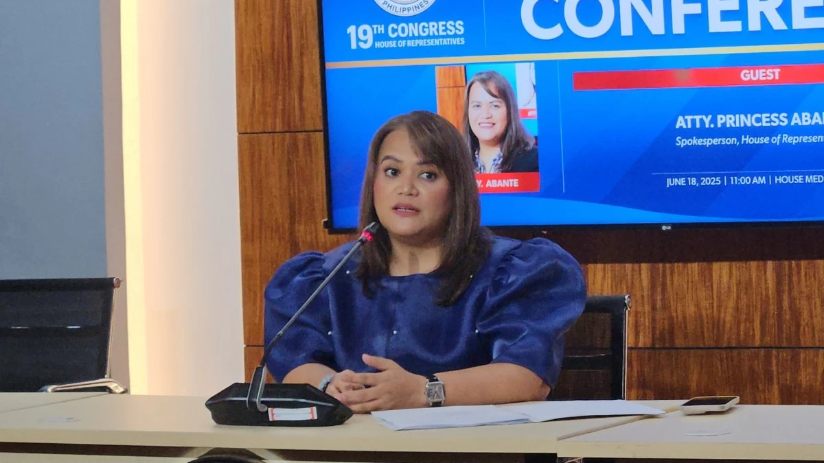 House of Representatives Spokesperson Princess Abante (Ellson Quismorio/ MANILA BULLETIN)