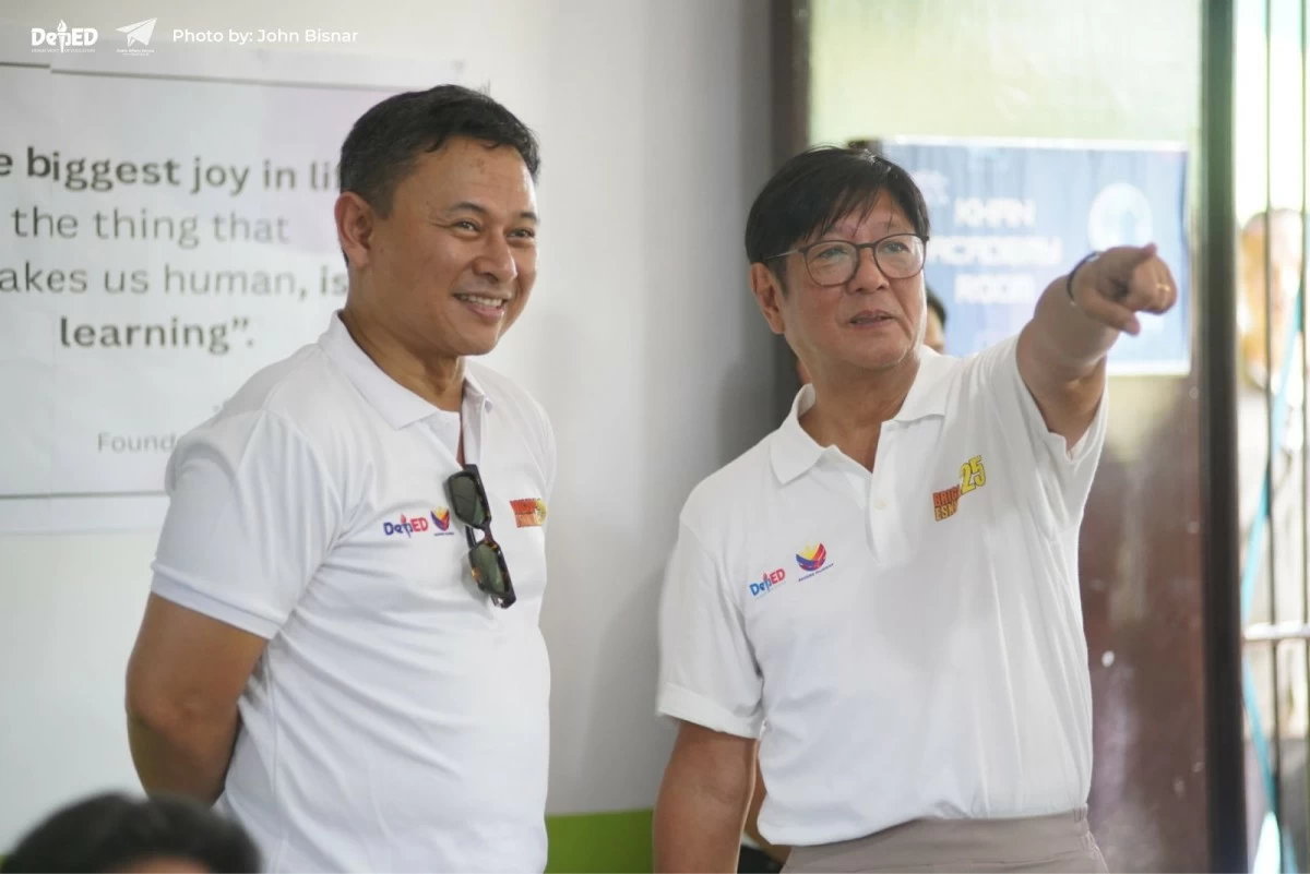 Acting on the President Marco's (right) directive, the DepEd — under the leadership of Secretary Sonny Angara (left) — affirmed that the reforms embody its commitment to building a more inclusive, responsive, and resilient education system. (DepEd file photo) 