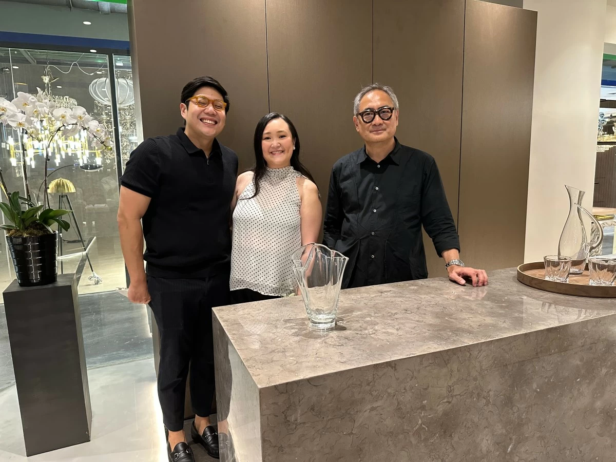 Carlo and Thea Yu of Dunwoody & Madison; with architect Ed Calma. 