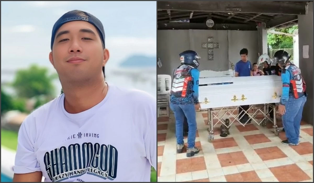 James Villaruel's funeral on July 26 at the Aglipay Cemetery in Pateros (Photo, screenshot from Bhabie Garmino's video) 