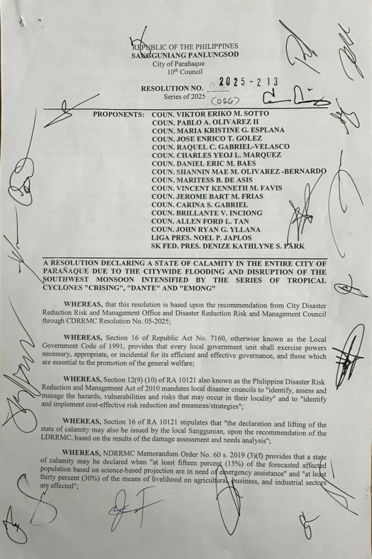 Photo courtesy of Paranaque PIO