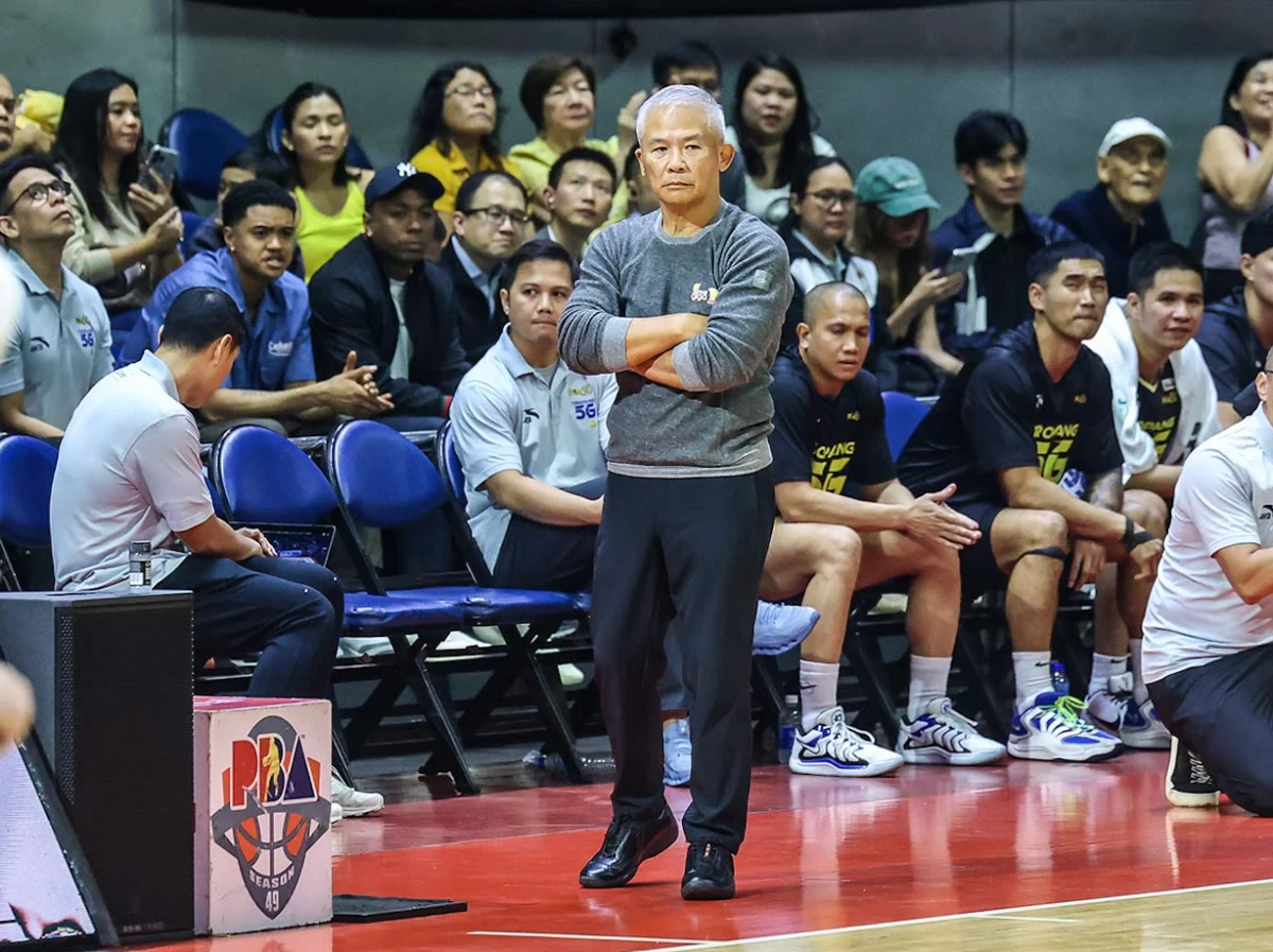 TNT coach Chot Reyes contemplates on the team's near Grand Slam achievement. (PBA Images)