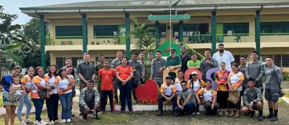 US troops volunteer with AFP, PCG together with school officials and parents for Brigada Eskwela.
