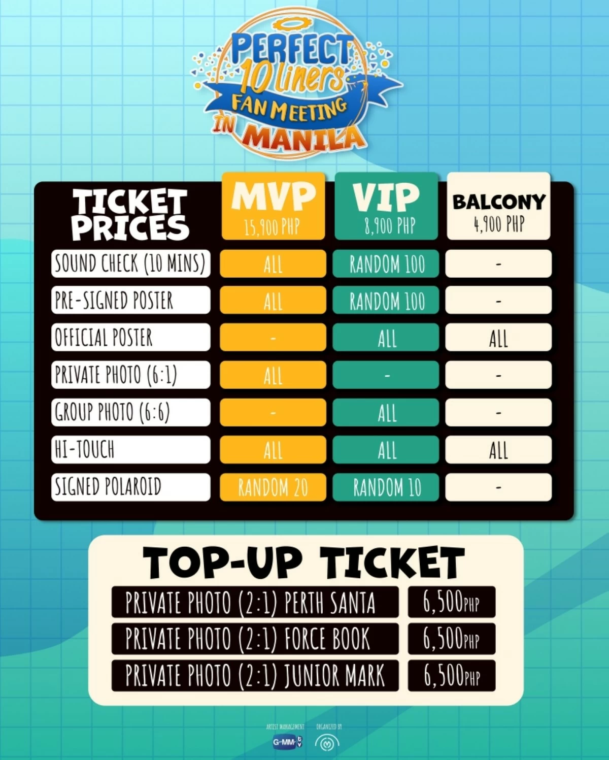 “Perfect 10 Liners Fan Meeting in Manila” wil be held on Aug. 23 (CDM Entertainment)